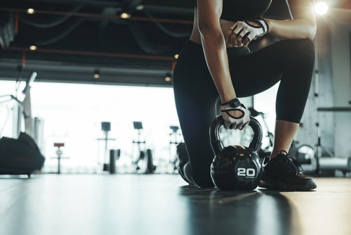 Kettle bell and dumbbells