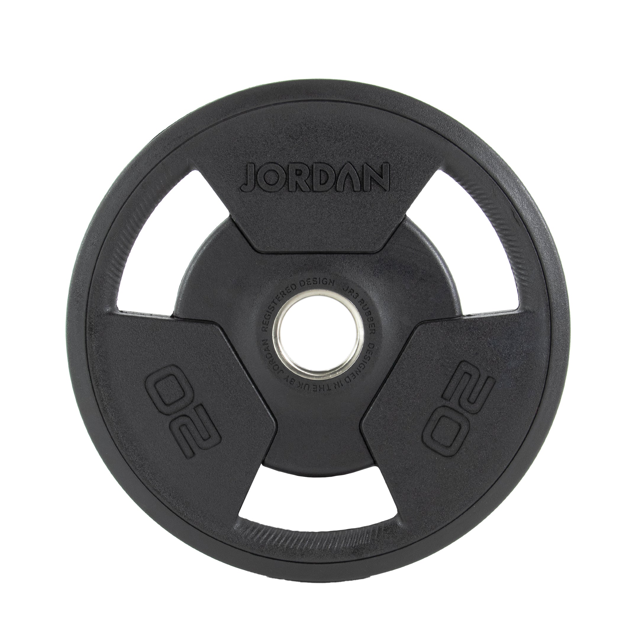JORDAN Rubber Tri-Grip Olympic Weight Plates - Pro Gym Essentials