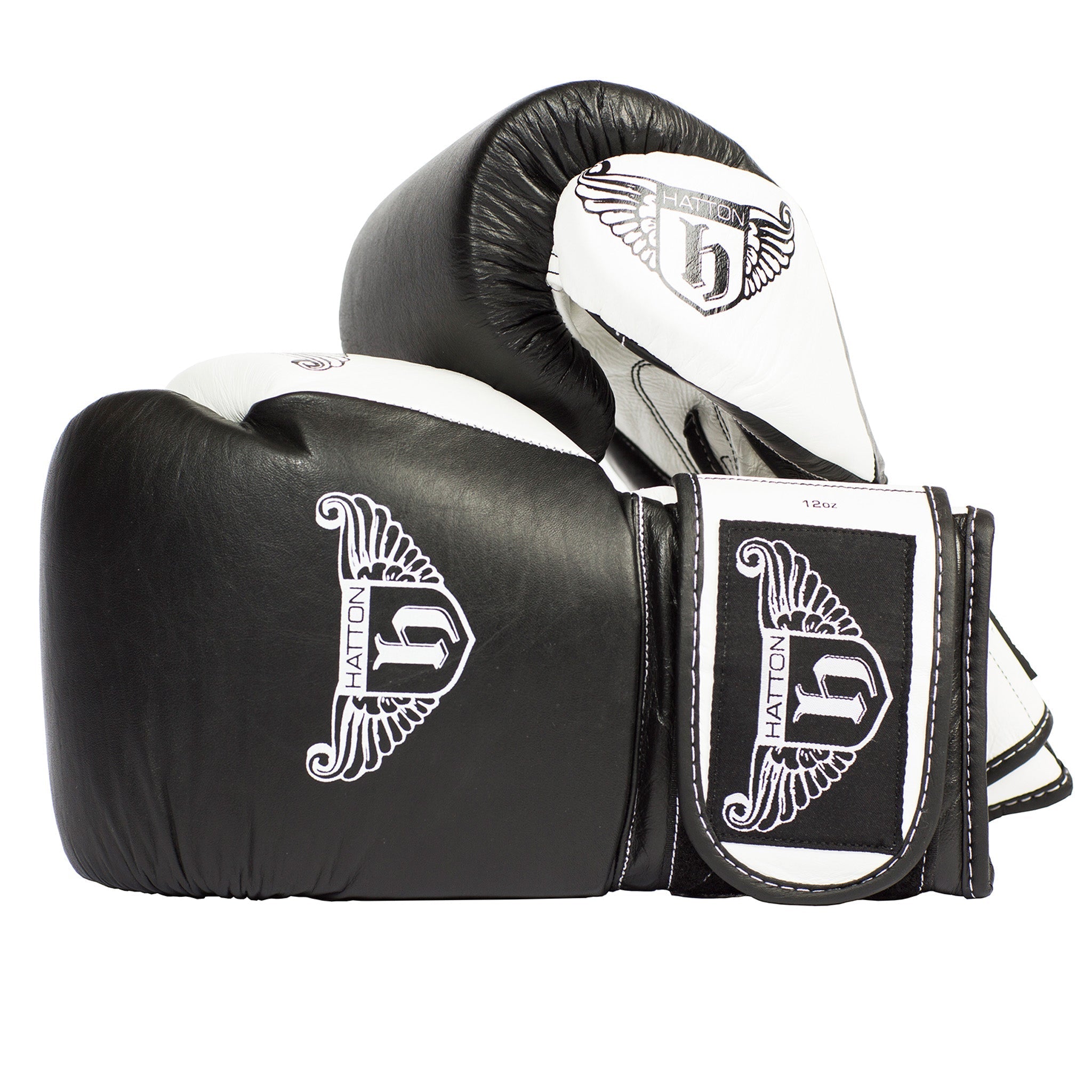 Hatton Boxing Pro Leather Boxing Gloves with Velcro - Pro Gym Essentials