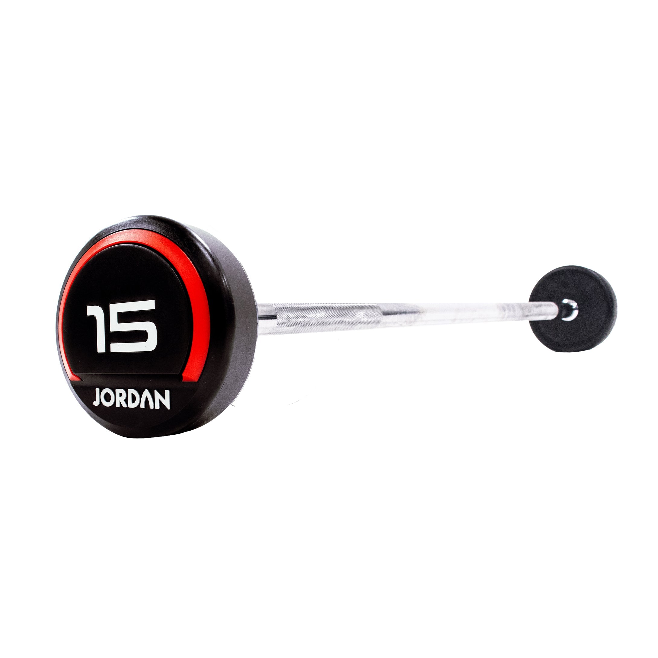 JORDAN Fixed Barbells - Straight Bar Urethane (Red) - Pro Gym Essentials