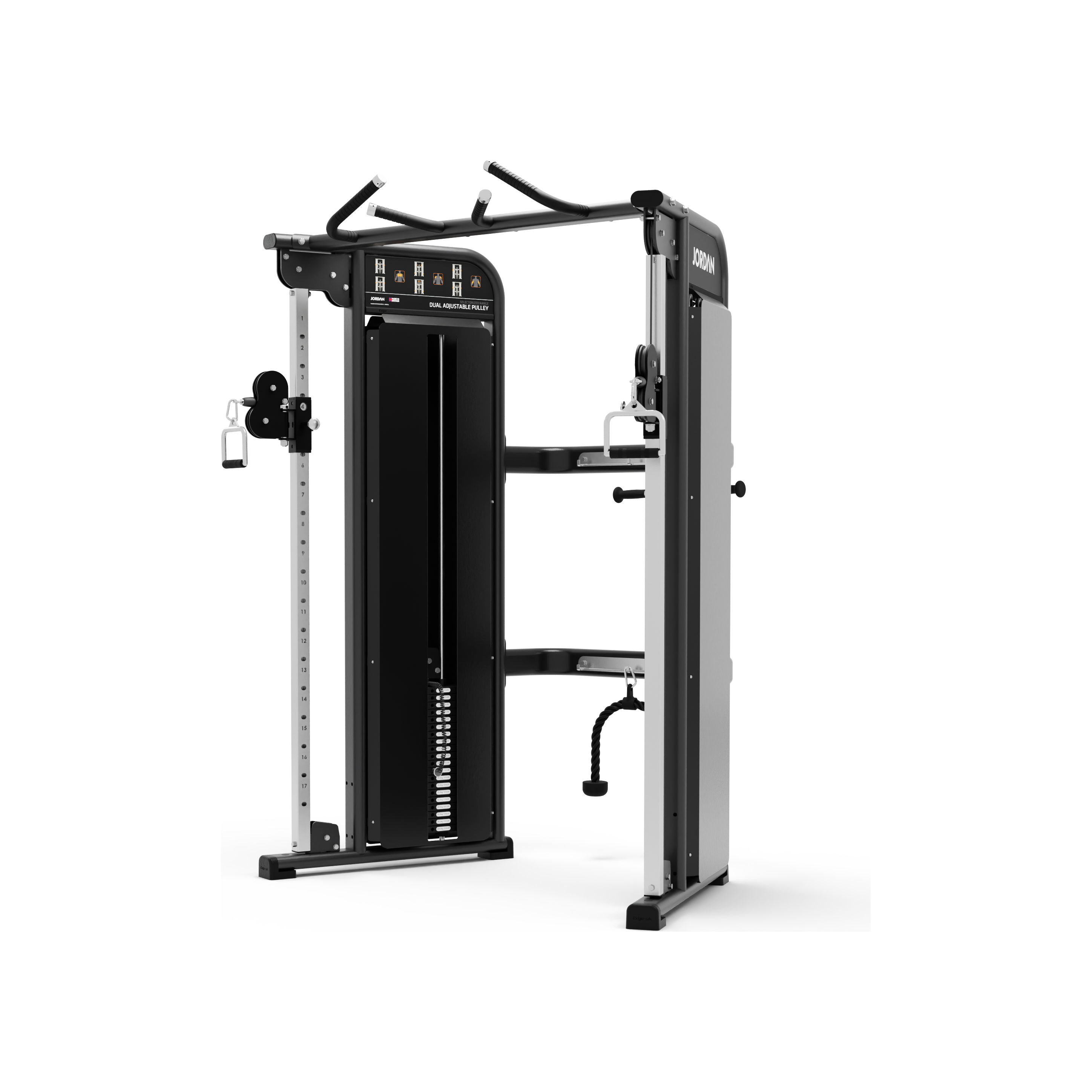 JORDAN HELIX Dual Cable Adjustable Pulley Machine - Pro Gym Essentials