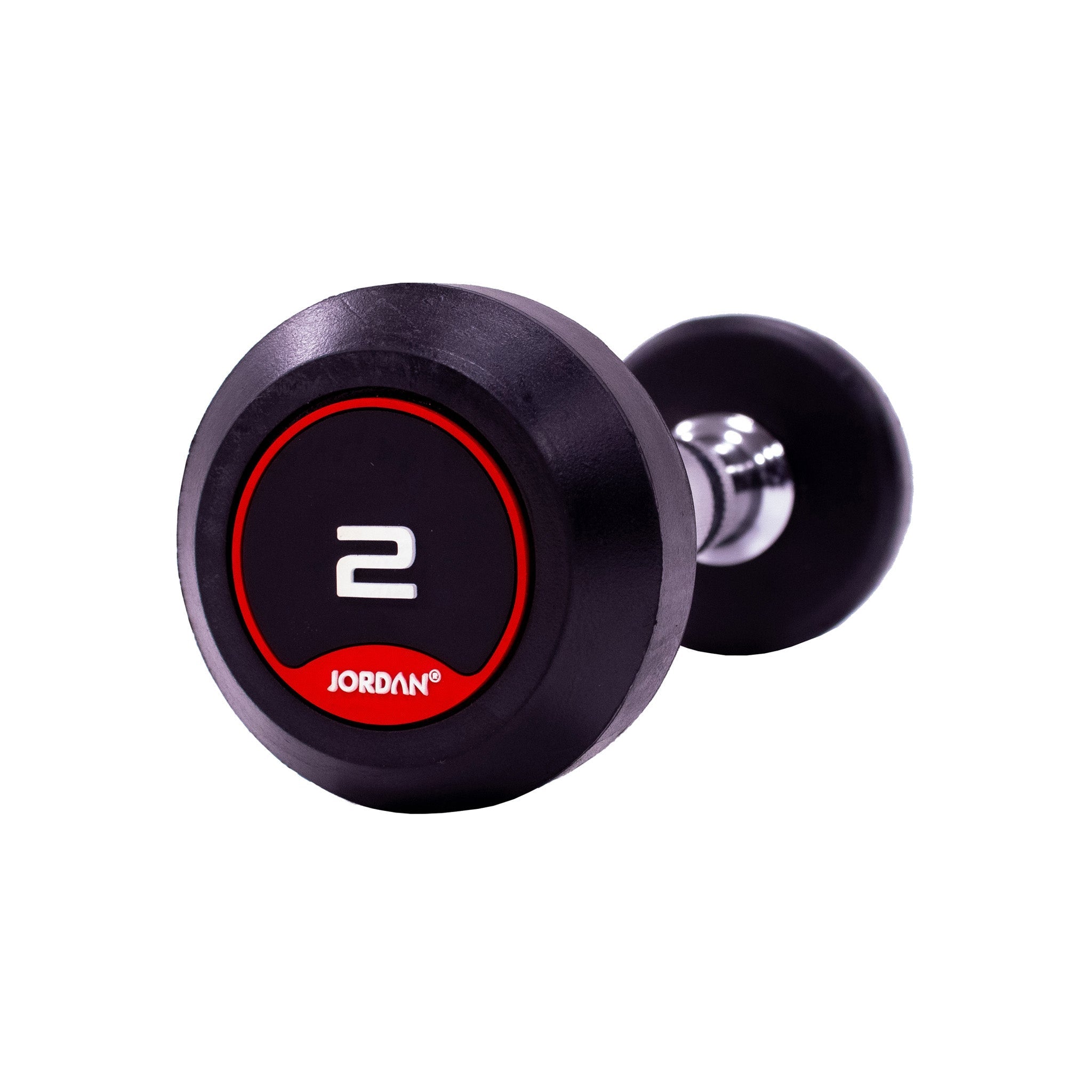 JORDAN Rubber Dumbbells - Up to 70kg (Red) - Pro Gym Essentials