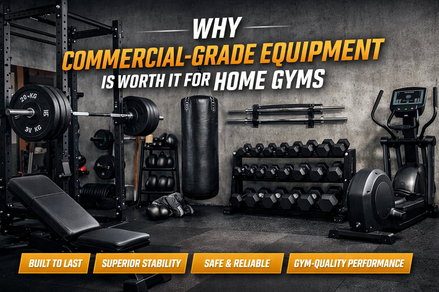 Why Commercial-Grade Equipment Is Worth It for Home Gyms