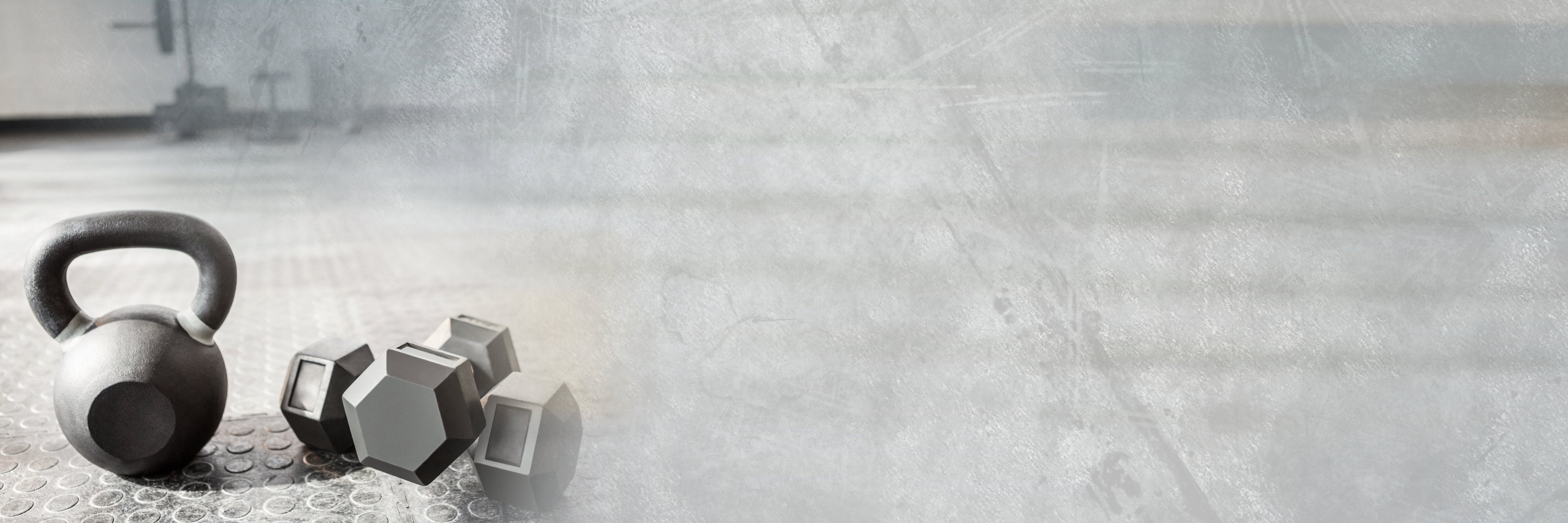 Kettle bell and dumbbells