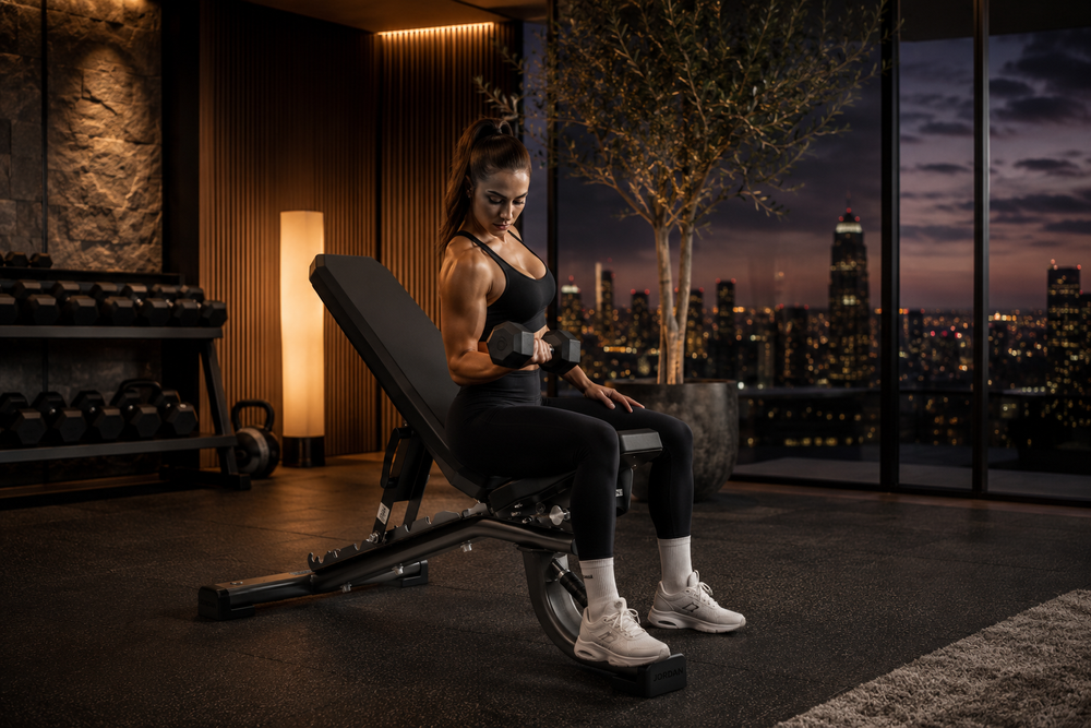 JORDAN Adjustable Weight Bench - Pro Gym Essentials