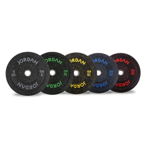 JORDAN HG Black Rubber Bumper Plate Set - Coloured Fleck