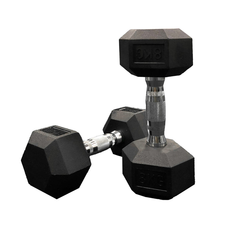 JORDAN Hex Rubber Dumbbell Set