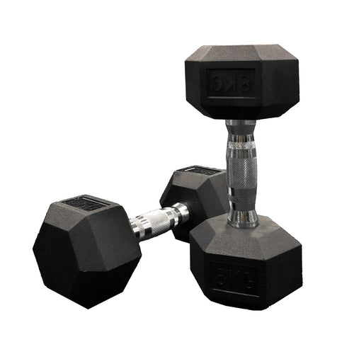 JORDAN Hex Rubber Dumbbell Set