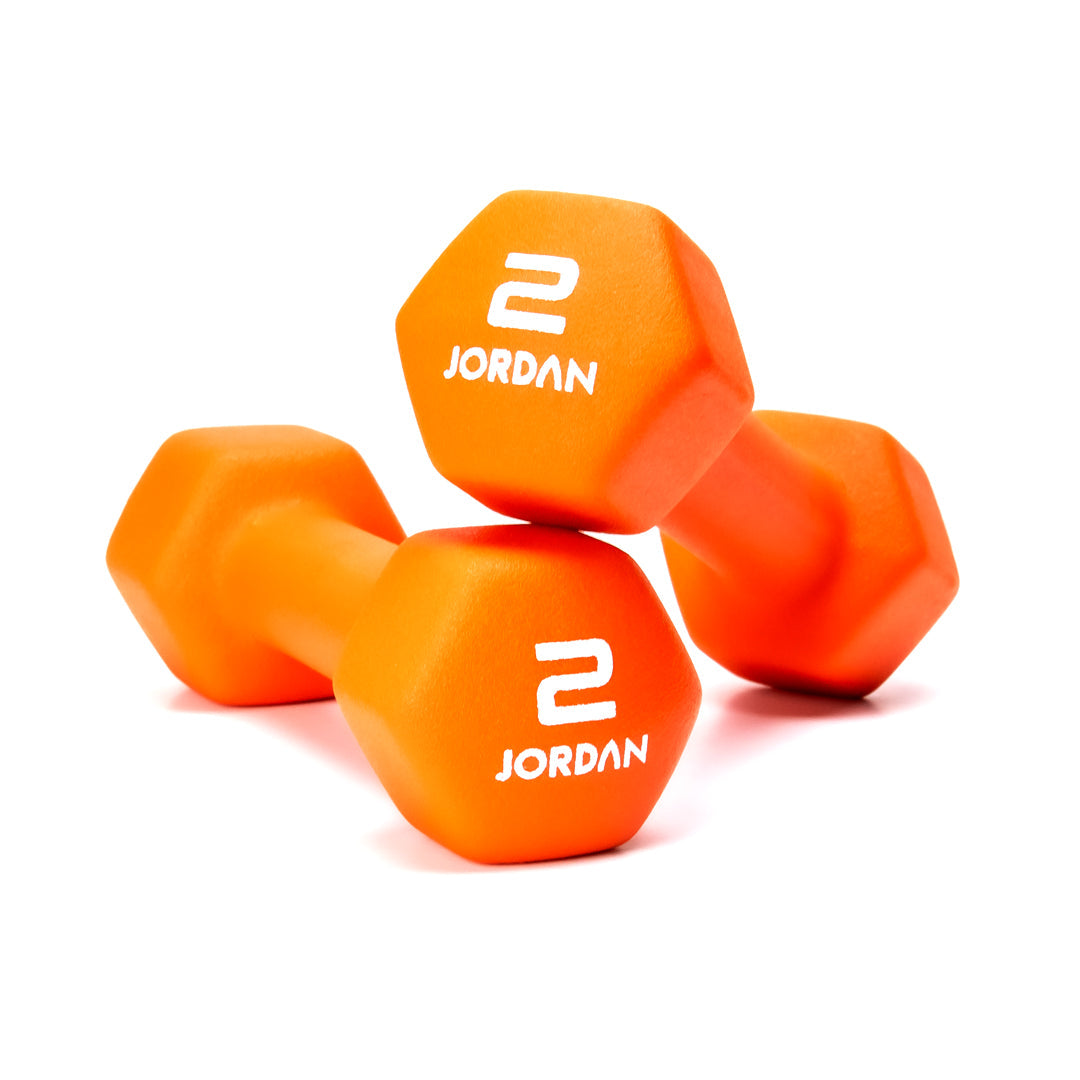 JORDAN Neoprene Studio Hex Dumbbells & Sets - Pro Gym Essentials