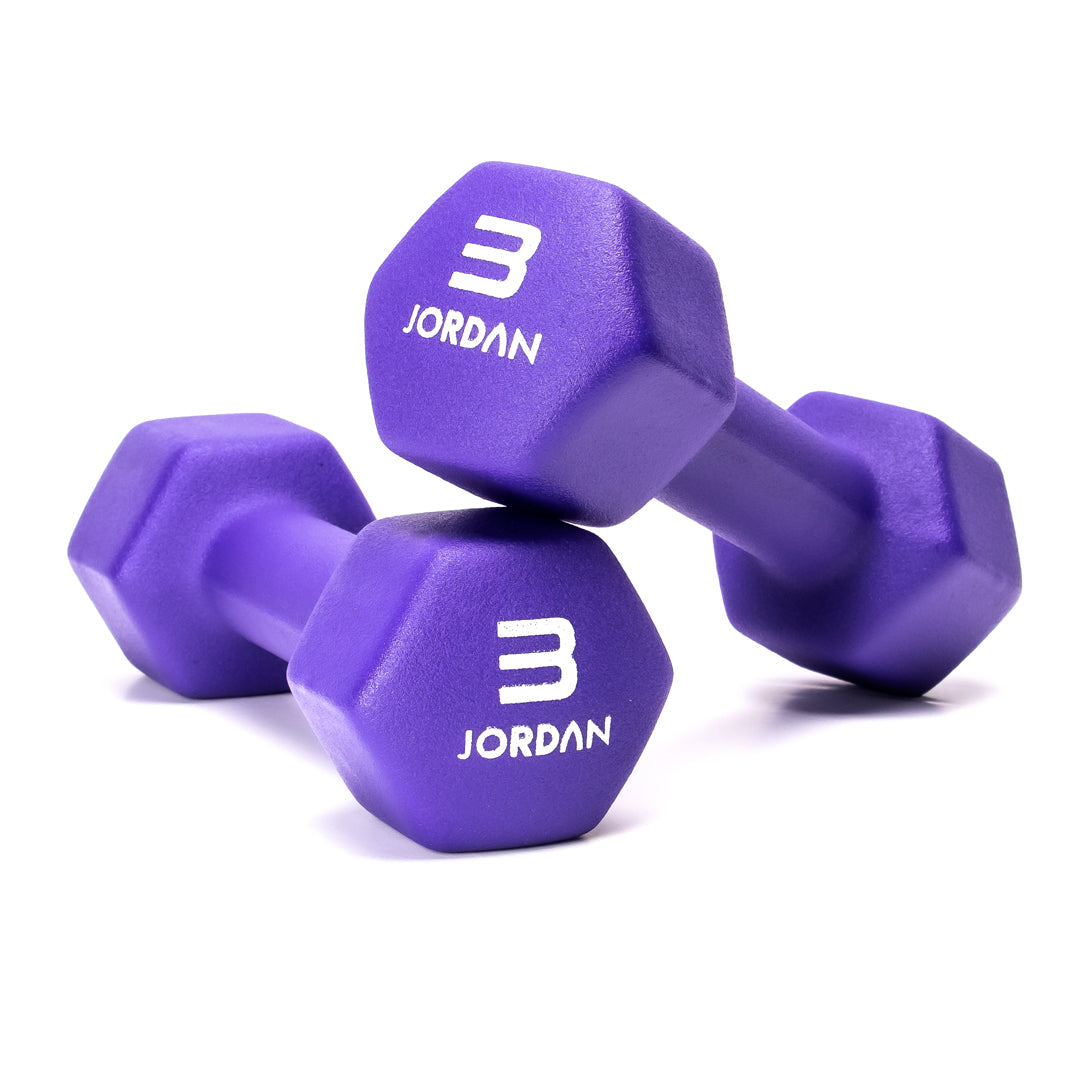 JORDAN Neoprene Studio Hex Dumbbells & Sets - Pro Gym Essentials