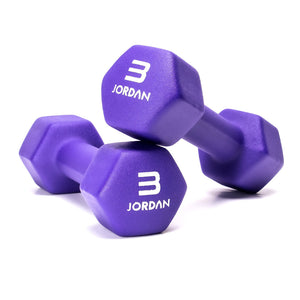 JORDAN Neoprene Studio Hex Dumbbells & Sets - Pro Gym Essentials