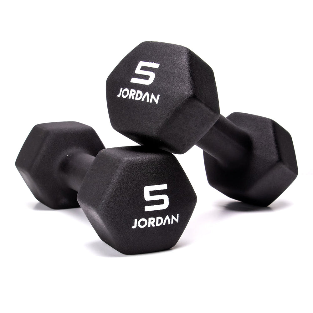 JORDAN Neoprene Studio Hex Dumbbells & Sets - Pro Gym Essentials