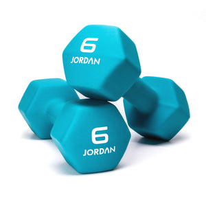 JORDAN Neoprene Studio Hex Dumbbells & Sets - Pro Gym Essentials