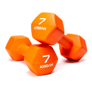 JORDAN Neoprene Studio Hex Dumbbells & Sets - Pro Gym Essentials