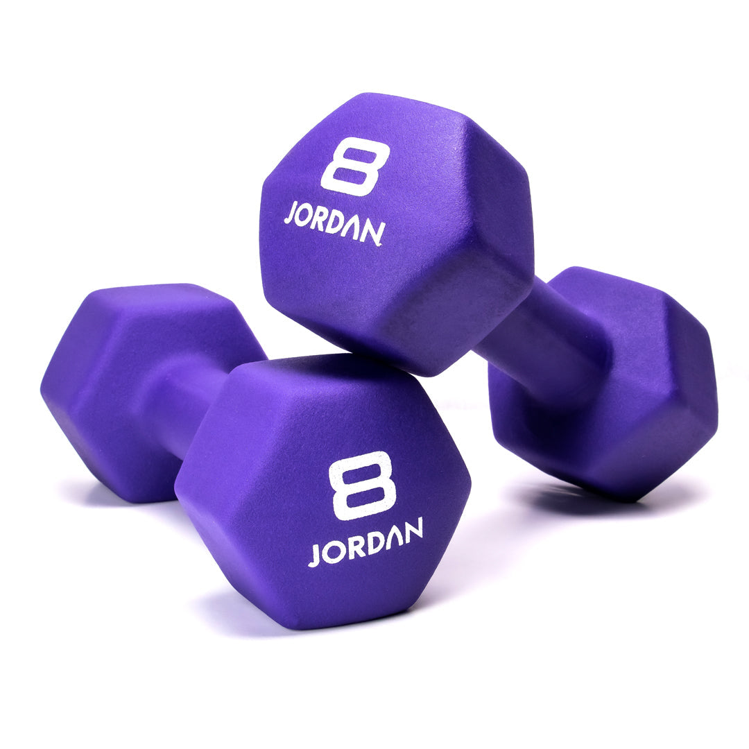 JORDAN Neoprene Studio Hex Dumbbells & Sets - Pro Gym Essentials