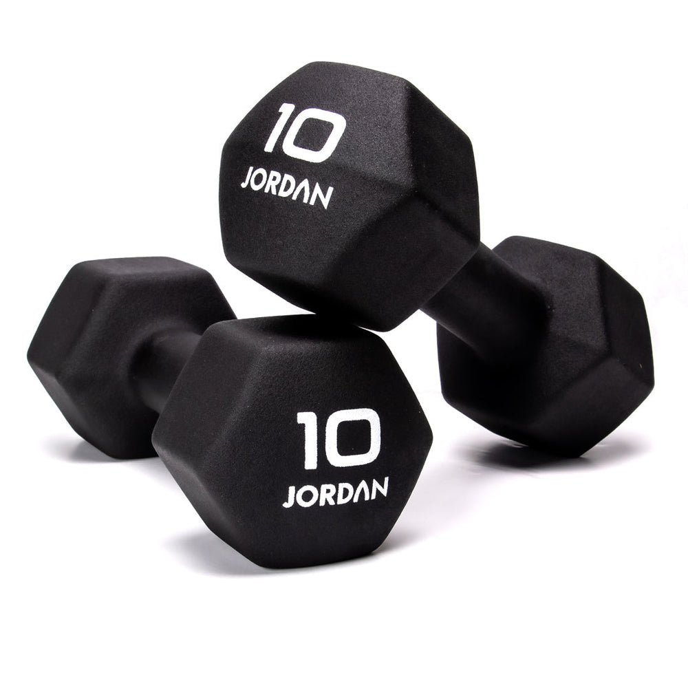 JORDAN Neoprene Studio Hex Dumbbells & Sets - Pro Gym Essentials