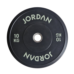 JORDAN Black Rubber Bumper Weight Plates - Pro Gym Essentials