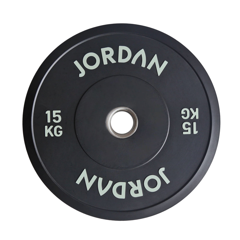 JORDAN Black Rubber Bumper Weight Plates - Pro Gym Essentials