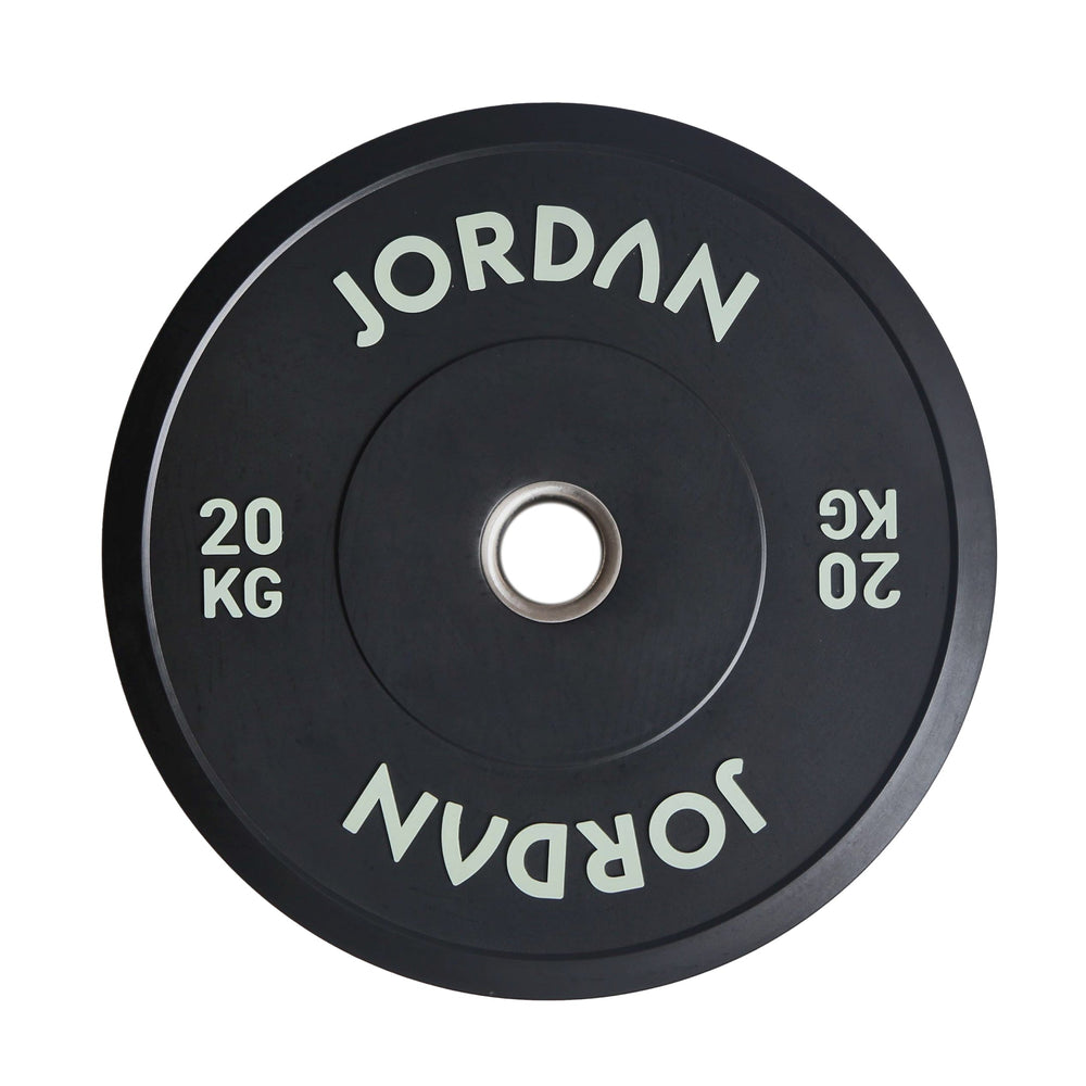 JORDAN Black Rubber Bumper Weight Plates - Pro Gym Essentials