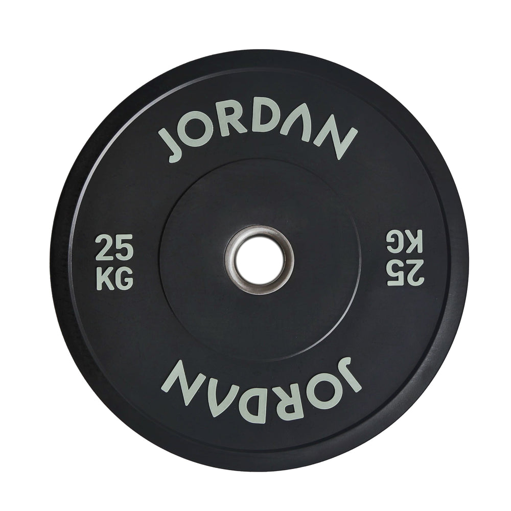 JORDAN Black Rubber Bumper Weight Plates - Pro Gym Essentials