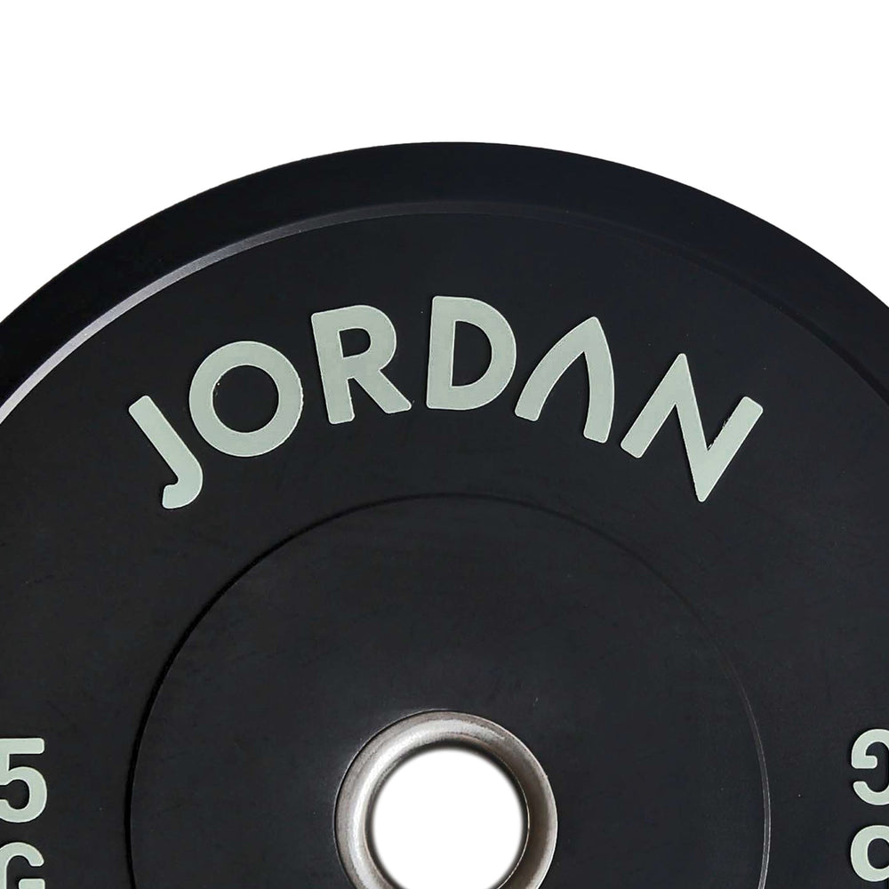 JORDAN Black Rubber Bumper Weight Plates - Pro Gym Essentials