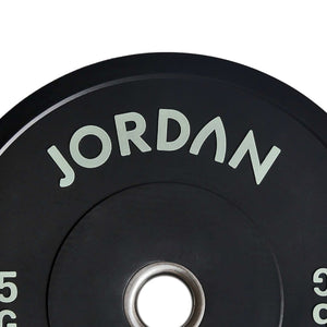 JORDAN Black Rubber Bumper Weight Plates - Pro Gym Essentials