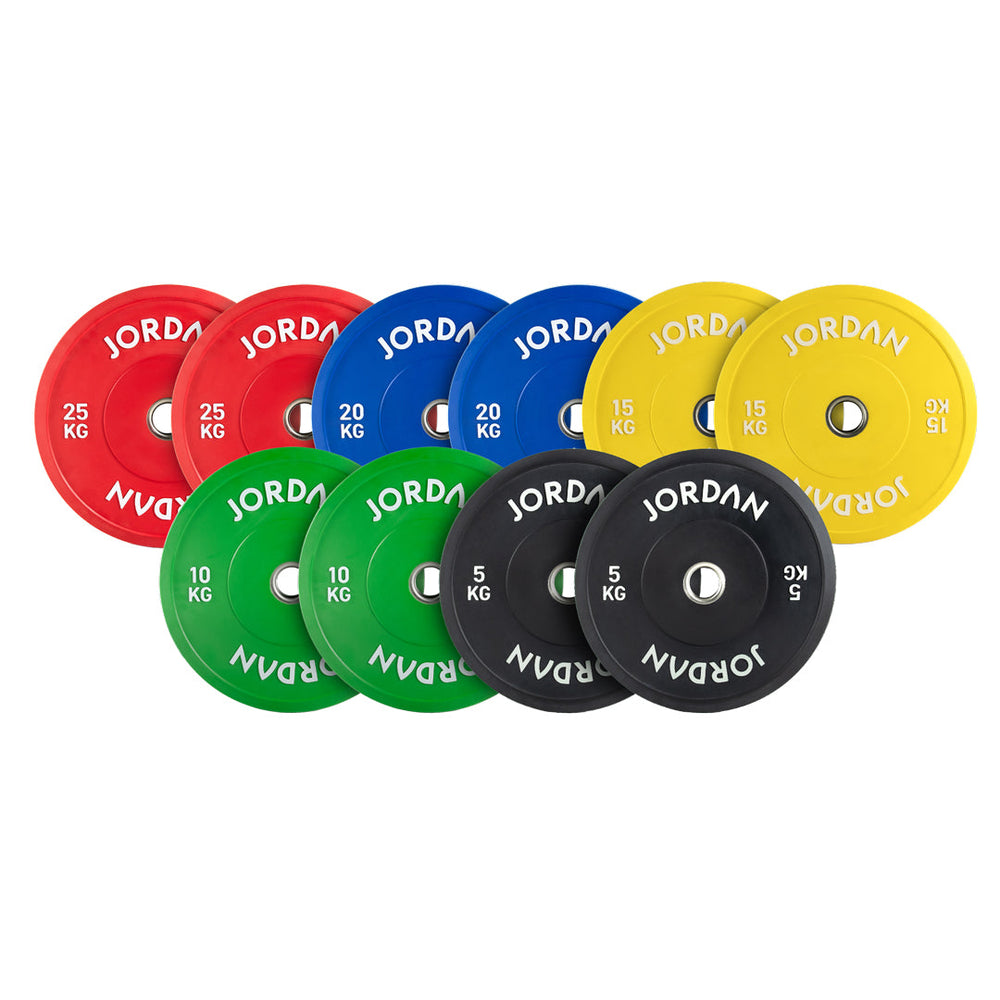 JORDAN Coloured Rubber Bumper Plates - Pro Gym Essentials