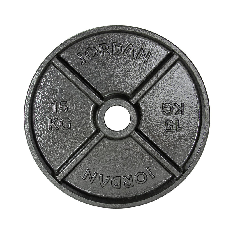 JORDAN Deep Dish Olympic Weight Plate Set - 4x2.5kg, 6x5kg, 4x10kg, 2x15kg, 2x20kg, 2x25kg