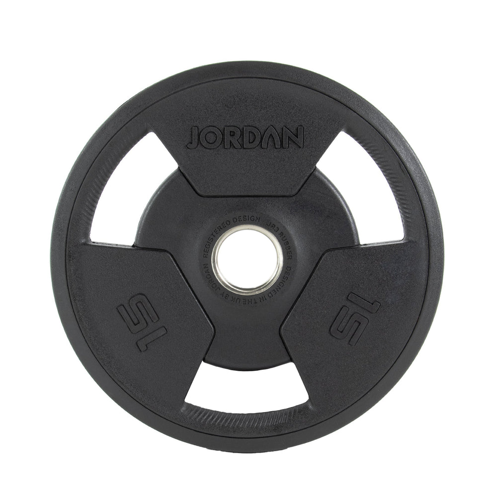 JORDAN Rubber Tri-Grip Olympic Weight Plates - Pro Gym Essentials