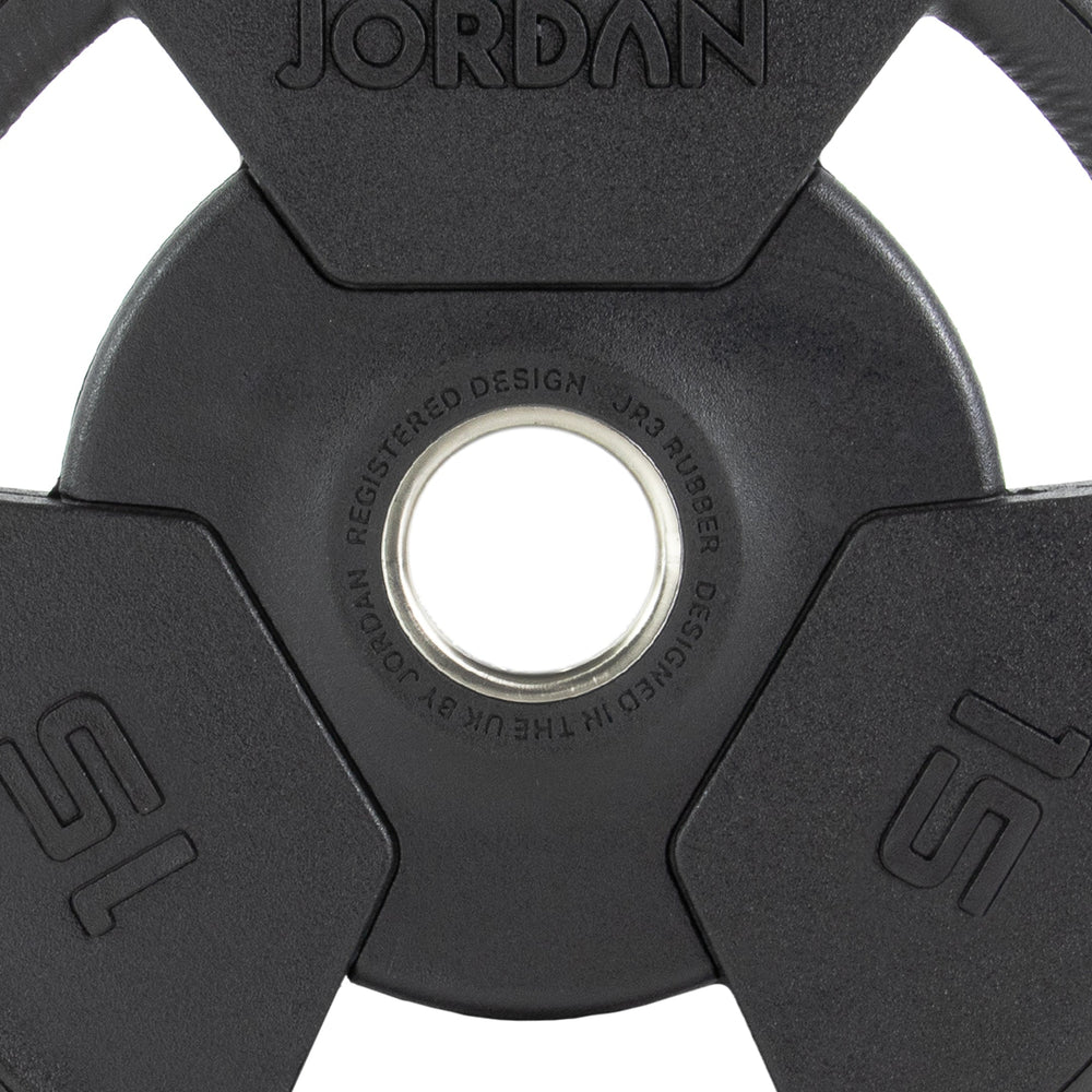 JORDAN Rubber Tri-Grip Olympic Weight Plates - Pro Gym Essentials