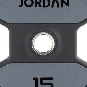 JORDAN Urethane Dual Grip Olympic Plate close-up