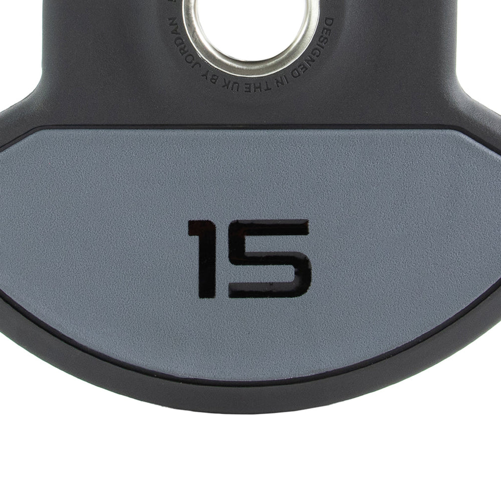 JORDAN Urethane Dual Grip Olympic Plate close-up