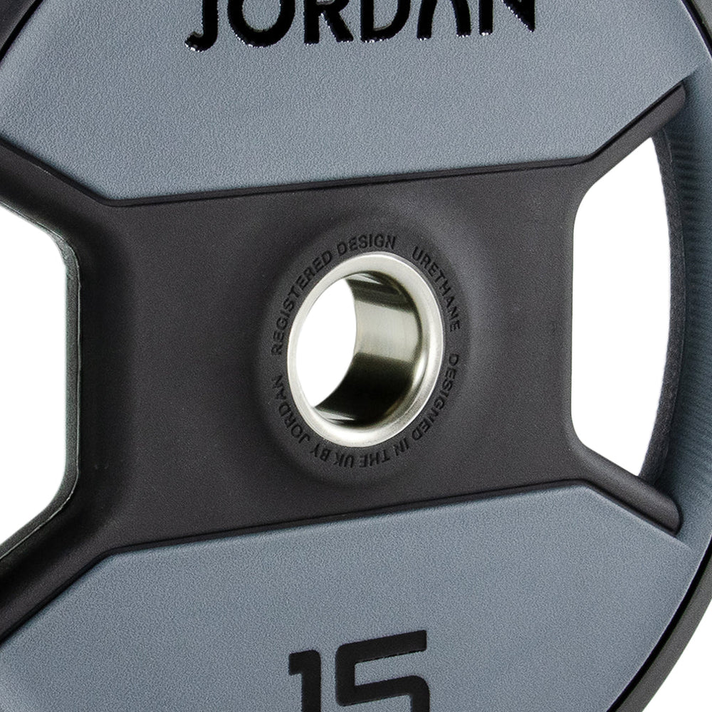 JORDAN Urethane Dual Grip Olympic Plate close-up