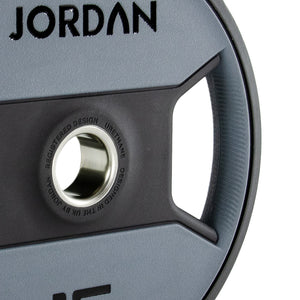 JORDAN Urethane Dual Grip Olympic Plate close-up