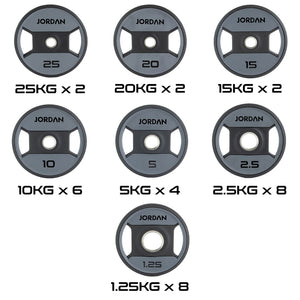 JORDAN Urethane Dual Grip Olympic Plate Set 300kg