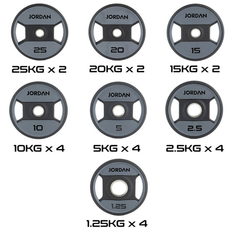 JORDAN Urethane Dual Grip Olympic Plate Set
