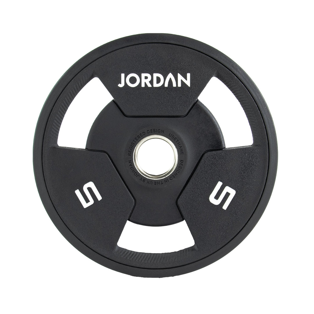 JORDAN Urethane Tri-Grip Olympic Plates - Pro Gym Essentials
