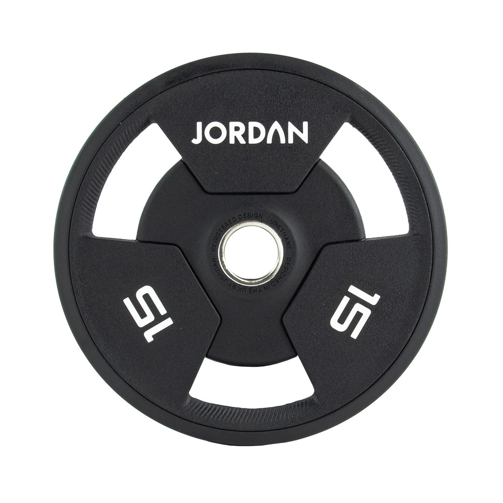 JORDAN Urethane Tri-Grip Olympic Plates - Pro Gym Essentials
