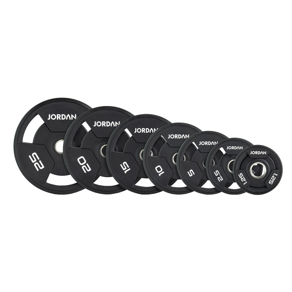 JORDAN Urethane Tri-Grip Olympic Plates - Pro Gym Essentials