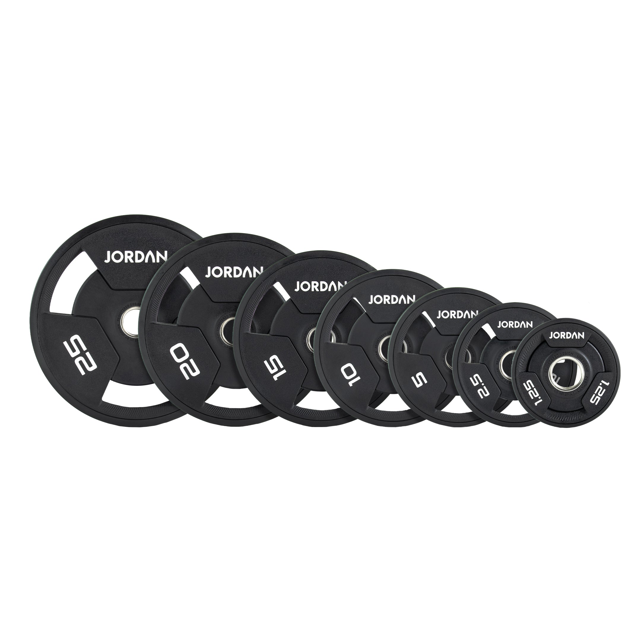 JORDAN Urethane Tri-Grip Olympic Plates - Pro Gym Essentials