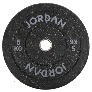 JORDAN HG Black Rubber Bumper Plate Set - Coloured Fleck