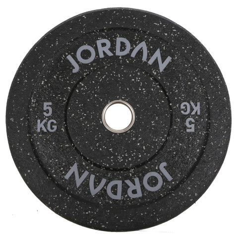 JORDAN HG Black Rubber Bumper Plate Set - Coloured Fleck - 2x5kg, 2x10kg, 2x15kg, 2x20kg, 2x25kg