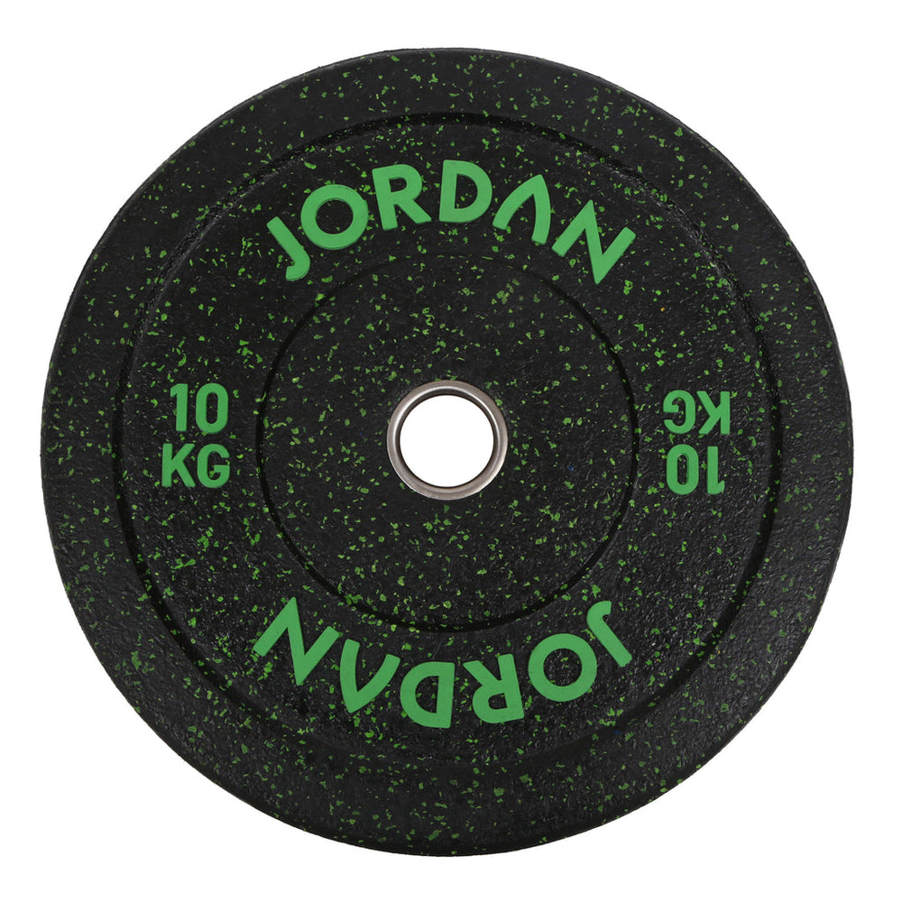 JORDAN HG Black Rubber Bumper Plate Set - Coloured Fleck