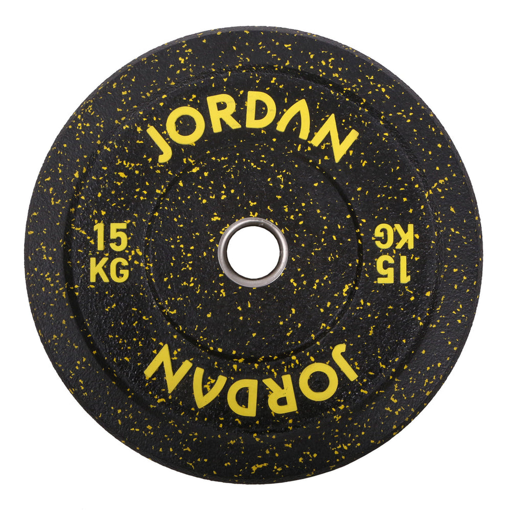 JORDAN HG Black Rubber Bumper Plate Set - Coloured Fleck