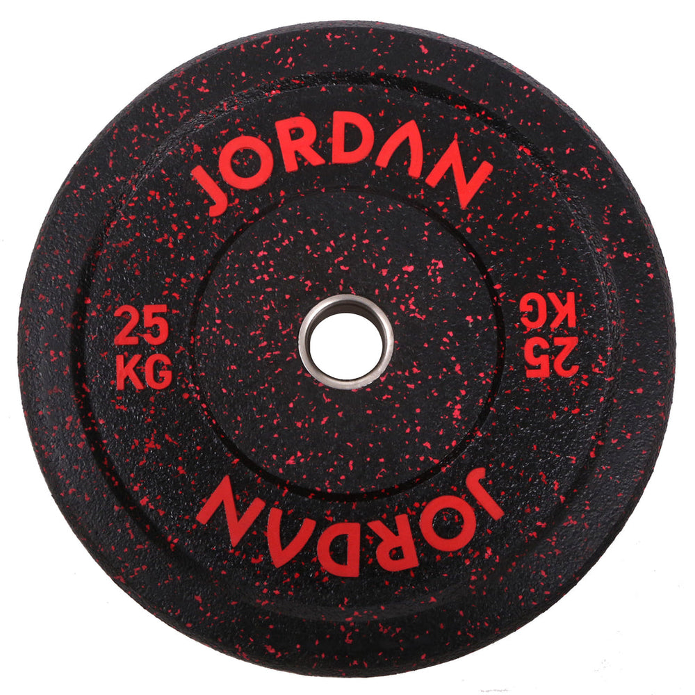 JORDAN HG Black Rubber Bumper Plate Set - Coloured Fleck
