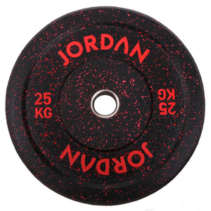JORDAN HG Black Rubber Bumper Plate Set - Coloured Fleck