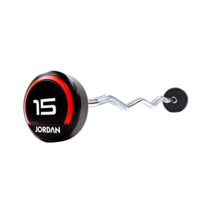 JORDAN Curl Urethane Fixed Barbell 15kg