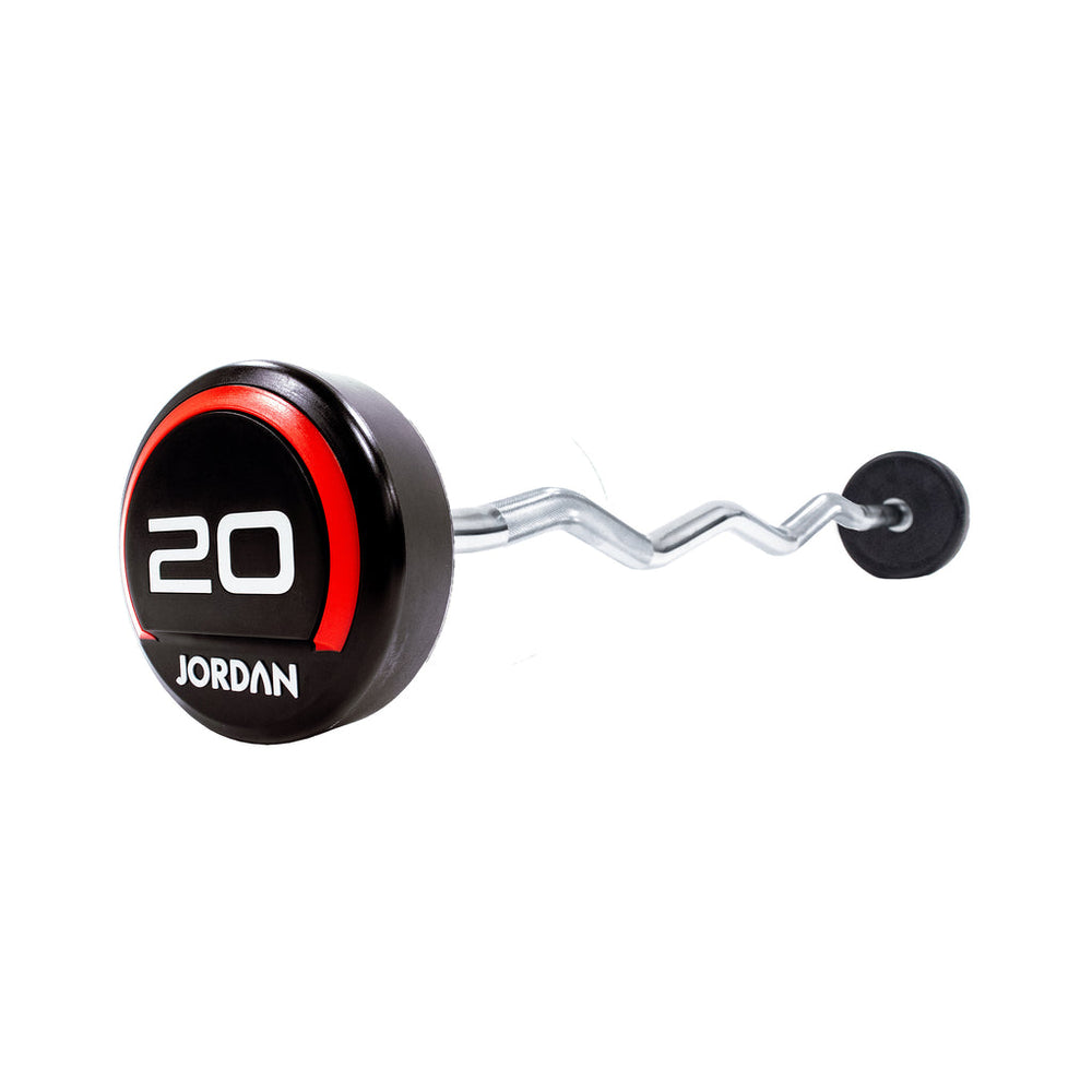 JORDAN Curl Urethane Fixed Barbell 20kg
