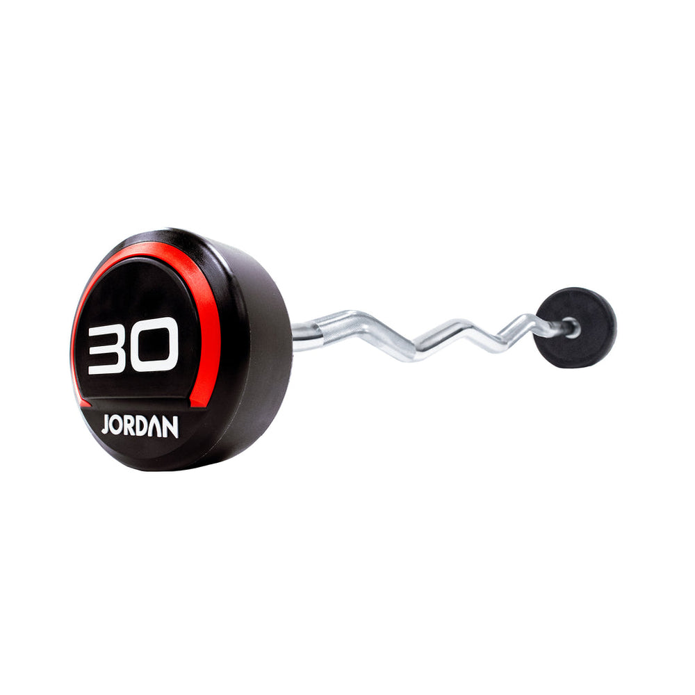 JORDAN Curl Urethane Fixed Barbell 30kg