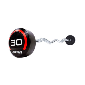 JORDAN Curl Urethane Fixed Barbell 30kg
